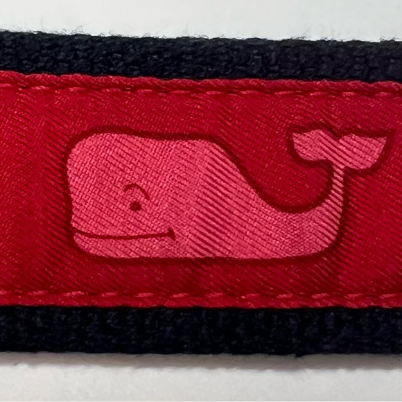 VINEYARD VINES Canvas Whale Belt Red Size 34 - Picture 6 of 8
